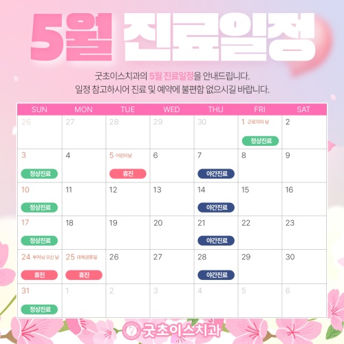 5월 진료일정